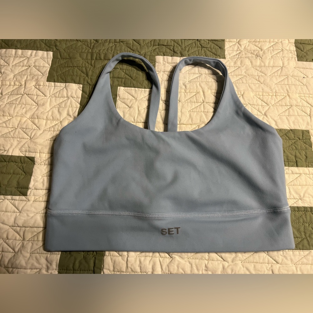 SET Active Luxform Bra Size L Blue NWOT